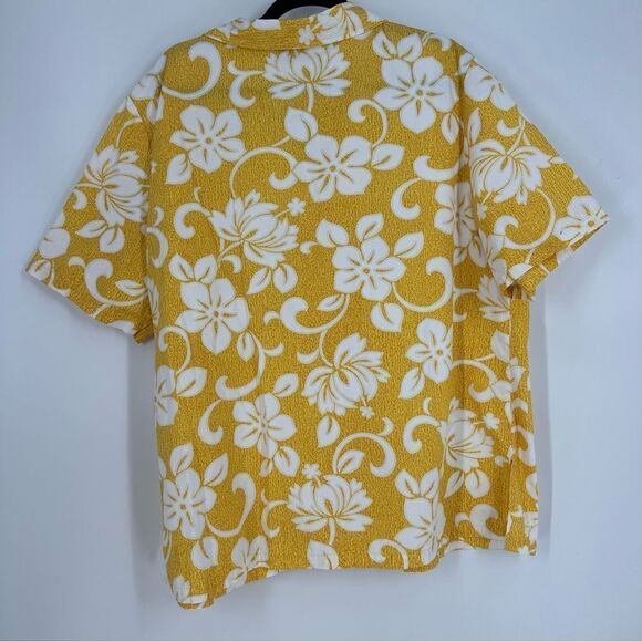 HILO HATTIE Men’s Hibiscus Printed Collared Short Sleeve Button Down Shirt Sz 1X - Picture 5 of 6
